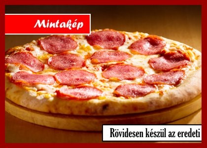 CSIRKEMÁJAS Pizza 24 cm tejfölös alap,sonka,csirkemáj,zöldborsó,lilahagyma,sajt