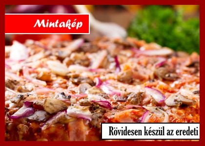 ARIEL Pizza 24 cm kapros tejfölös alap,tonhal,bacon,bébi kukorica,sajt