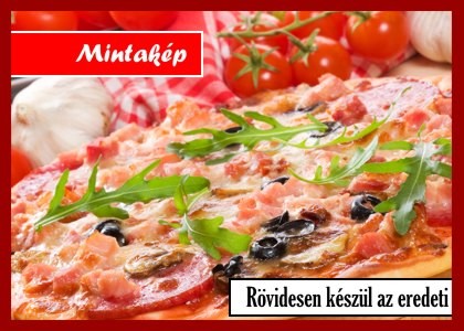 GYROSOS Pizza 24cm kapros-tejfölös alap, gyroshús, csemege uborka,sajt